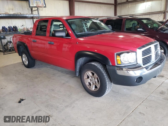2005 Dodge Dakota SLT with VIN 1D7HE48K95S293853, listed as a Copart auction lot 69125054 with 162,554 mi miles and Salvage Title. Bid and sale history available at DreamBid. Image 4.