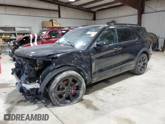 2020 Ford Explorer ST with VIN 1FM5K8GC9LGA24500, listed as a Copart auction lot 49854405 with 91,323 mi miles and Salvage Title. Bid and sale history available at carsss.com. Image 1.