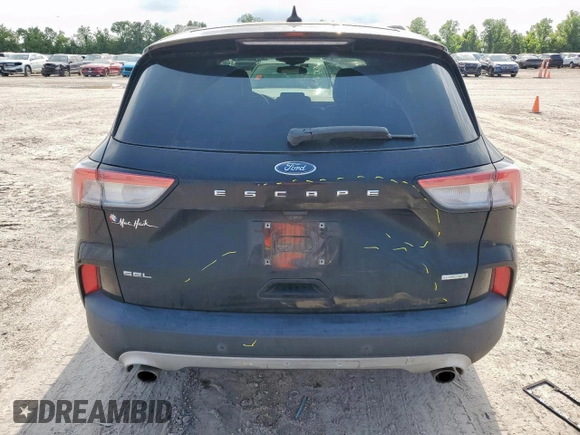 2020 Ford Escape SEL with VIN 1FMCU0H66LUB65859, listed as a Copart auction lot 60489845 with 93,019 mi miles and Salvage title. Bid and sale history available at DreamBid. Image 6.