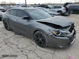 2017 Nissan Maxima SV with VIN 1N4AA6AP7HC365016, listed as a Copart auction lot 46933325 with 100,003 mi miles and Salvage Title. Bid and sale history available at carsss.com. Image 4.