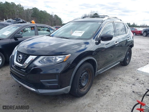 2017 Nissan Rogue S with VIN KNMAT2MT5HP562703, listed as a IAAI auction lot 41732880 with 186,126 mi miles. Bid and sale history available at carsss.com. Image 20.