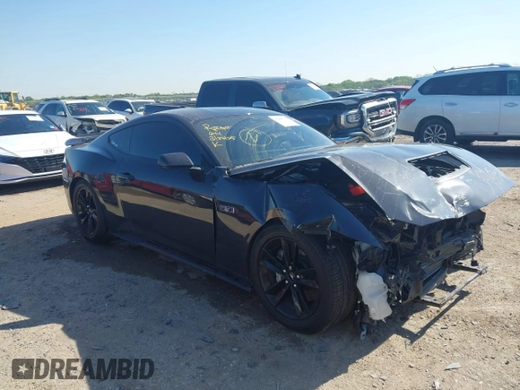 2024 Ford Mustang GT with VIN 1FA6P8CF7R5408683, listed as a IAAI auction lot 41985734 with 33,953 mi miles and . Bid and sale history available at DreamBid. Image 1.