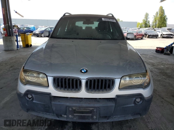 2005 BMW X3 3.0i with VIN WBXPA93485WD06369, listed as a Copart auction lot 53338435 with 102,443 mi miles and Clean Title. Bid and sale history available at carsss.com. Image 5.
