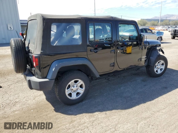 2018 Jeep Wrangler JK Unlimited Sport S with VIN 1C4BJWDG4JL894696, listed as a Copart auction lot 72454864 with 60,122 mi miles and Salvage Title. Bid and sale history available at carsss.com. Image 3.