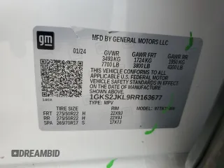 2024 GMC Yukon XL Denali with VIN 1GKS2JKL9RR163677, listed as a Copart auction lot 41381335 with 19,929 mi miles and Salvage Title. Bid and sale history available at carsss.com. Image 14.