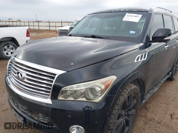 2011 Infiniti QX56 7-passenger with VIN JN8AZ2NF2B9502532, listed as a IAAI auction lot 41967065 with 226,780 mi miles. Bid and sale history available at carsss.com. Image 6.