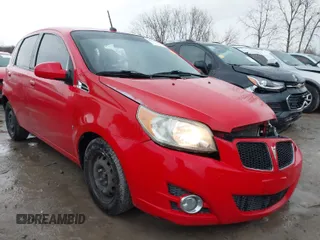 2009 Pontiac G3 with VIN KL2TD66E59B654276, listed as a IAAI auction lot 41932844 with 87,412 mi miles and . Bid and sale history available at DreamBid. Image 1.