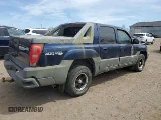 2002 Chevrolet Avalanche with VIN 3GNEK13T12G340985, listed as a Copart auction lot 54938035 with 0 mi miles and Clean Title. Bid and sale history available at carsss.com. Image 3.