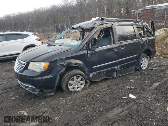 2012 Chrysler Town & Country Touring with VIN 2C4RC1BG9CR288948, listed as a Copart auction lot 55582245 with 110,936 mi miles and Salvage Title. Bid and sale history available at carsss.com. Image 1.