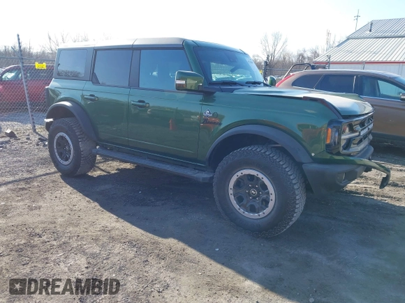 2022 Ford Bronco with VIN 1FMEE5DP9NLB56714, listed as a IAAI auction lot 41766648 with 44,970 mi miles and . Bid and sale history available at DreamBid. Image 1.
