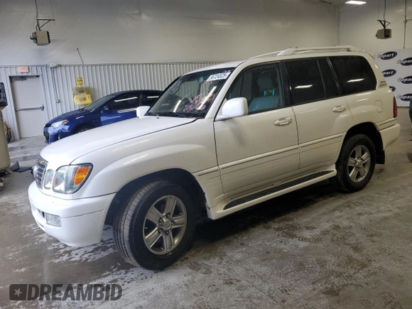 2006 Lexus LX 470 z VIN JTJHT00W464009295, wystawiony jako Copart lot #56724525 z przebiegiem 155 874 mil mil oraz Szkoda całkowita • Salvage title. Historia ofert i sprzedaży dostępna na DreamBid. Obrazek 1.