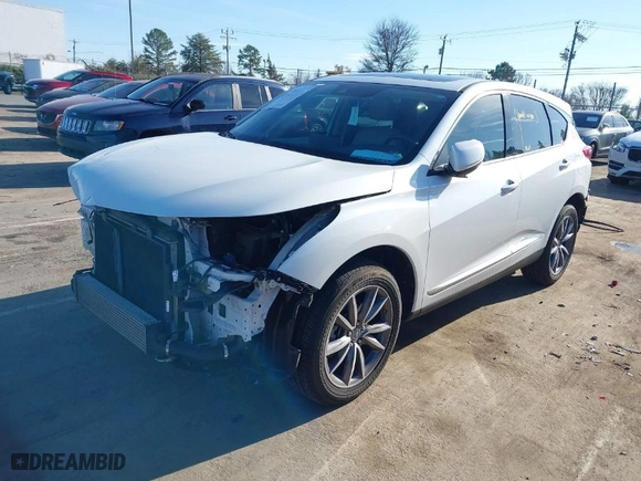 2020 Acura RDX w/Technology Pkg with VIN 5J8TC1H52LL019549, listed as a IAAI auction lot 41497226 with 36,697 mi miles. Bid and sale history available at carsss.com. Image 2.