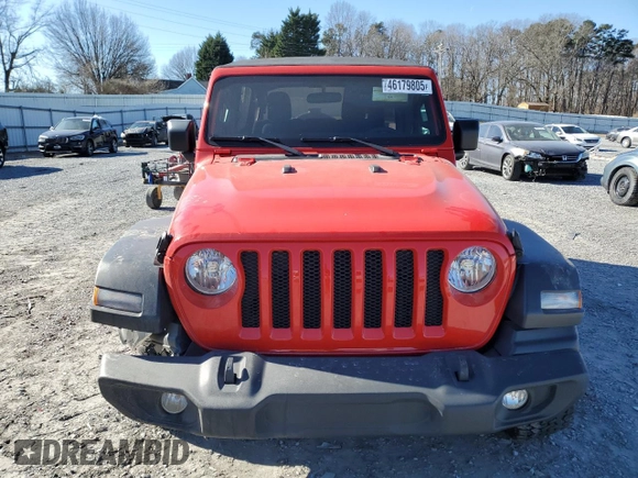 2023 Jeep Wrangler Sport S with VIN 1C4HJXDG2PW681026, listed as a Copart auction lot 46179805 with 13,133 mi miles and Salvage Title. Bid and sale history available at DreamBid. Image 5.