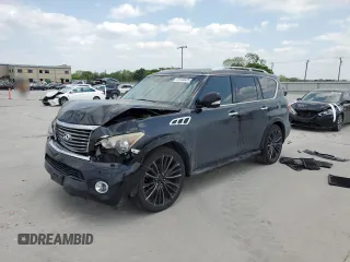 2013 Infiniti QX56 with VIN JN8AZ2NF8D9530855, listed as a Copart auction lot 53100425 with 183,838 mi miles and Salvage title. Bid and sale history available at DreamBid. Image 1.