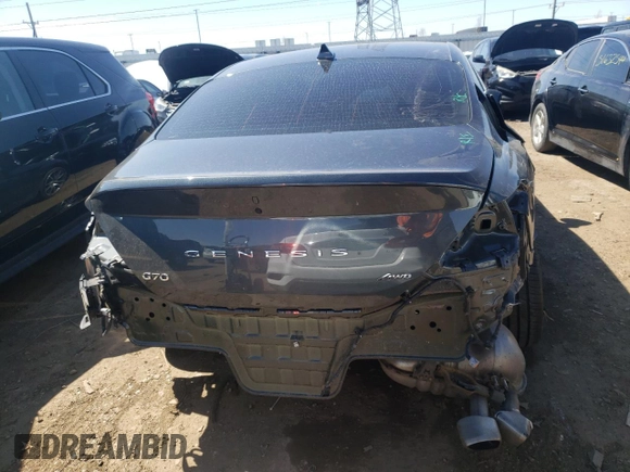 2022 Genesis G70 2.0T with VIN KMTG34TAXNU088980, listed as a Copart auction lot 51467974 with 20,213 mi miles and Salvage Title. Bid and sale history available at carsss.com. Image 6.