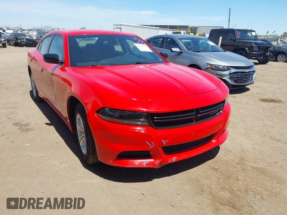 2023 Dodge Charger SXT with VIN 2C3CDXBG6PH531430, listed as a IAAI auction lot 42164798 with 49,543 mi miles. Bid and sale history available at carsss.com. Image 6.