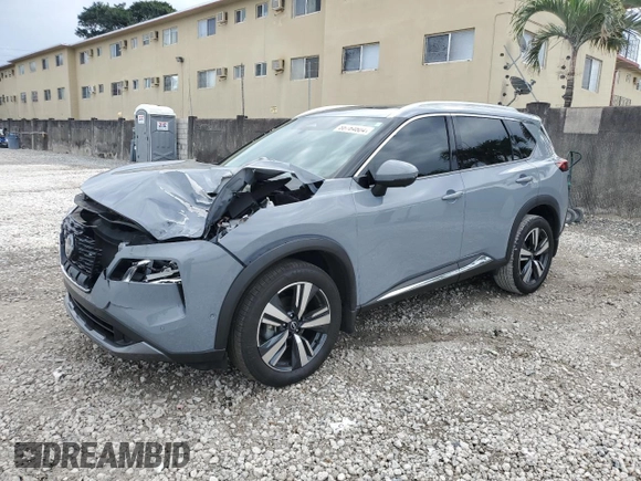 2023 Nissan Rogue SL with VIN 5N1BT3CA3PC818056, listed as a Copart auction lot 86764604 with 22,606 mi miles and Salvage Title. Bid and sale history available at carsss.com. Image 1.