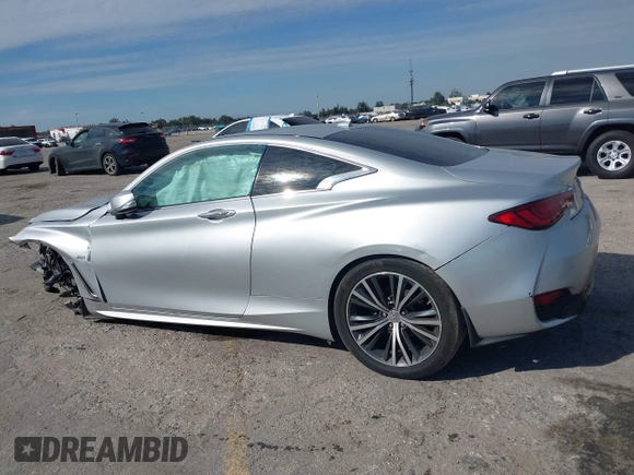 2018 Infiniti Q60 Luxe with VIN JN1CV7EK9JM200275, listed as a IAAI auction lot 41269284 with 72,673 mi miles and . Bid and sale history available at carsss.com. Image 15.