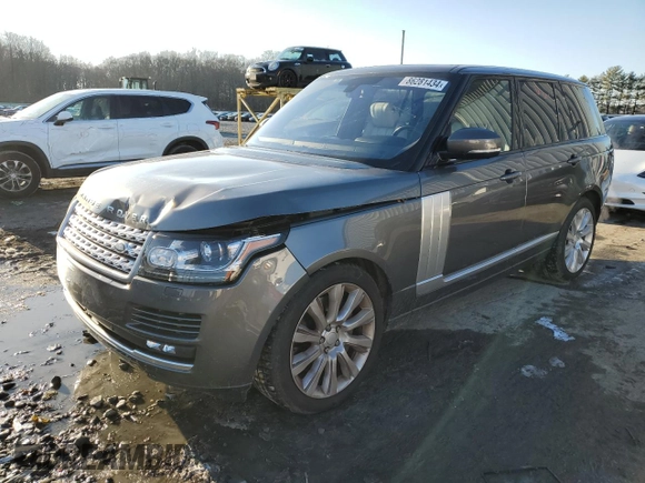 2016 Land Rover Range Rover Supercharged z VIN SALGS2EF1GA317073, wystawiony jako Copart lot #86281434 z przebiegiem 35 514 mil mil oraz Szkoda całkowita • Salvage title. Historia ofert i sprzedaży dostępna na DreamBid. Obrazek 1.