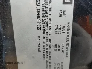 2008 Pontiac G5 with VIN 1G2AL18F687301325, listed as a Copart auction lot 45653455 with Not Provided miles and Salvage Title. Bid and sale history available at DreamBid. Image 14.
