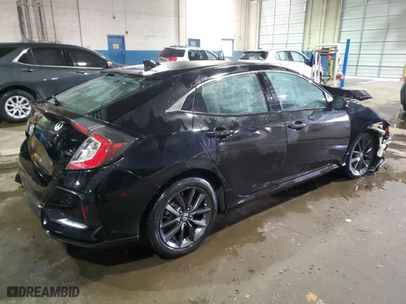2020 Honda Civic Hatchback EX with VIN SHHFK7H65LU210846, listed as a Copart auction lot 43693395 with 0 mi miles and Non Repairable. Bid and sale history available at carsss.com. Image 3.