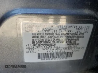 2015 Nissan Sentra SR with VIN 3N1AB7AP2FL669730, listed as a Copart auction lot 48541165 with 114,366 mi miles and Salvage Title. Bid and sale history available at DreamBid. Image 12.