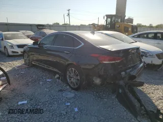 2019 Genesis G80 3.8L with VIN KMTFN4JE1KU328151, listed as a Copart auction lot 76100034 with 52,260 mi miles and Salvage Title. Bid and sale history available at DreamBid. Image 2.