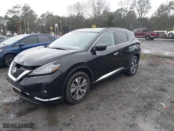 2023 Nissan Murano SV with VIN 5N1AZ2BJ1PC121300, listed as a IAAI auction lot 41627346 with 58,649 mi miles. Bid and sale history available at carsss.com. Image 2.