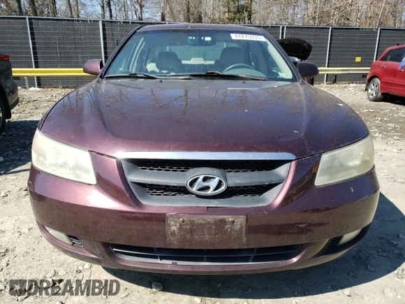 2006 Hyundai Sonata GLS with VIN 5NPEU46F06H057128, listed as a Copart auction lot 47275095 with 222,769 mi miles and Salvage Title. Bid and sale history available at DreamBid. Image 5.