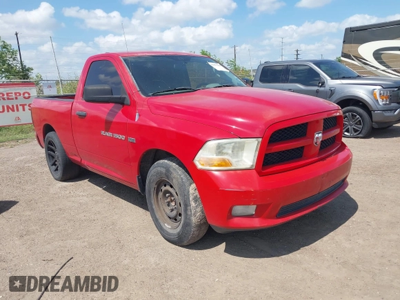 2012 Ram 1500 Express with VIN 3C6JD6AT0CG201070, listed as a IAAI auction lot 42699388 with 142,966 mi miles and . Bid and sale history available at DreamBid. Image 1.