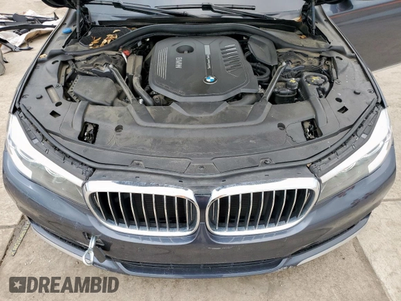 2018 BMW 7 Series 740i with VIN WBA7E2C50JG741970, listed as a Copart auction lot 56480695 with 53,740 mi miles and Salvage title. Bid and sale history available at DreamBid. Image 11.