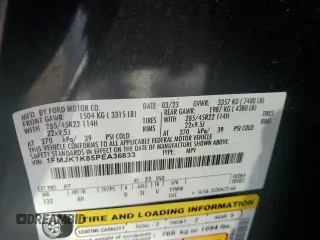 2023 Ford Expedition Max Limited with VIN 1FMJK1K85PEA36833, listed as a Copart auction lot 81545464 with 27,068 mi miles and Salvage Title. Bid and sale history available at DreamBid. Image 13.