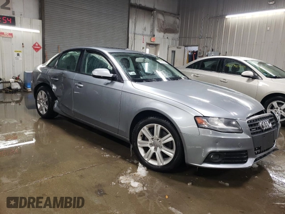 2011 Audi A4 Premium with VIN WAUBFAFL0BA082630, listed as a Copart auction lot 45688645 with 187,452 mi miles and Salvage Title. Bid and sale history available at carsss.com. Image 4.