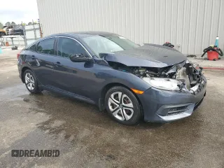 2017 Honda Civic LX with VIN 19XFC2F53HE033738, listed as a Copart auction lot 51534615 with 129,960 mi miles and Salvage Title. Bid and sale history available at DreamBid. Image 4.