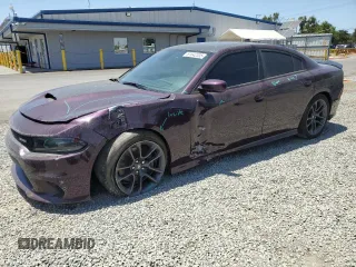 2022 Dodge Charger R/T with VIN 2C3CDXCT9NH122234, listed as a Copart auction lot 61642335 with 21,022 mi miles and Salvage title. Bid and sale history available at DreamBid. Image 1.