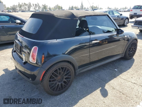 2008 MINI Convertible S with VIN WMWRH33508TL97385, listed as a Copart auction lot 45588455 with 79,434 mi miles and Salvage title. Bid and sale history available at DreamBid. Image 3.