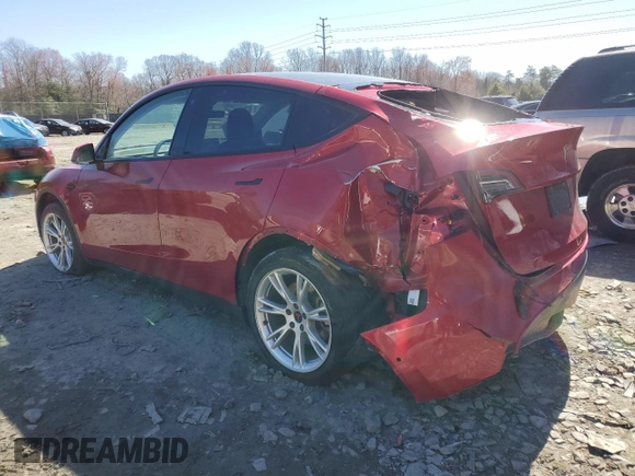 2021 Tesla Model Y Long Range with VIN 5YJYGAEE4MF260627, listed as a Copart auction lot 49091655 with 67,850 mi miles and Salvage Title. Bid and sale history available at DreamBid. Image 2.