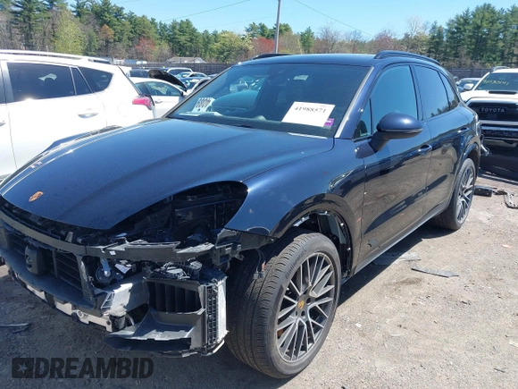 2023 Porsche Cayenne Turbo S E-Hybrid with VIN WP1AA2AY1PDA09888, listed as a IAAI auction lot 41988571 with 14,924 mi miles and . Bid and sale history available at DreamBid. Image 19.