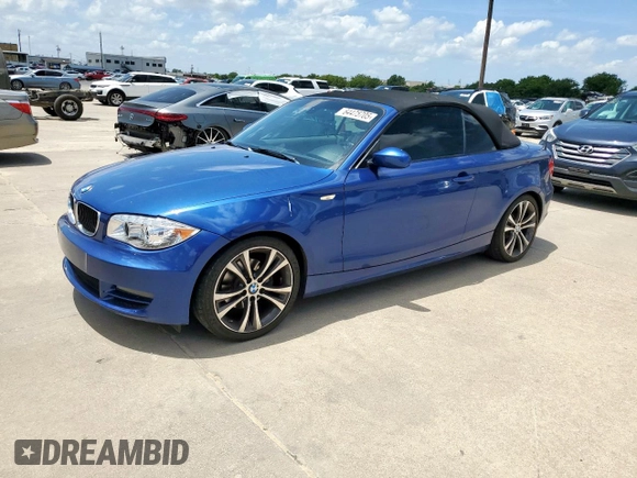2008 BMW 1 Series 128i with VIN WBAUL73558VE88790, listed as a Copart auction lot 64475705 with 91,286 mi miles and Salvage title. Bid and sale history available at DreamBid. Image 1.