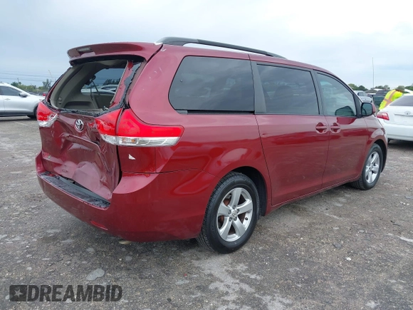 2012 Toyota Sienna LE AAS with VIN 5TDKK3DC2CS193746, listed as a IAAI auction lot 41656325 with 170,049 mi miles. Bid and sale history available at carsss.com. Image 4.