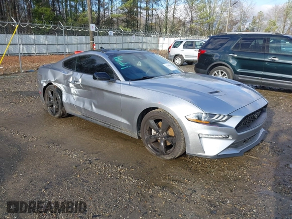 2023 Ford Mustang EcoBoost with VIN 1FA6P8TH9P5101952, listed as a IAAI auction lot 41248596 with 19,170 mi miles. Bid and sale history available at carsss.com. Image 1.