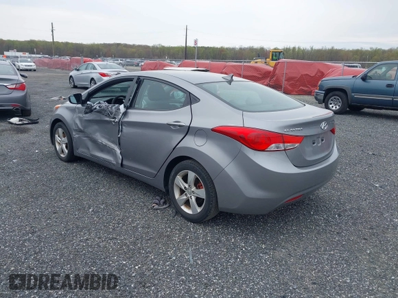 2012 Hyundai Elantra Limited with VIN KMHDH4AE2CU433033, listed as a IAAI auction lot 42006893 with 124,892 mi miles. Bid and sale history available at carsss.com. Image 3.