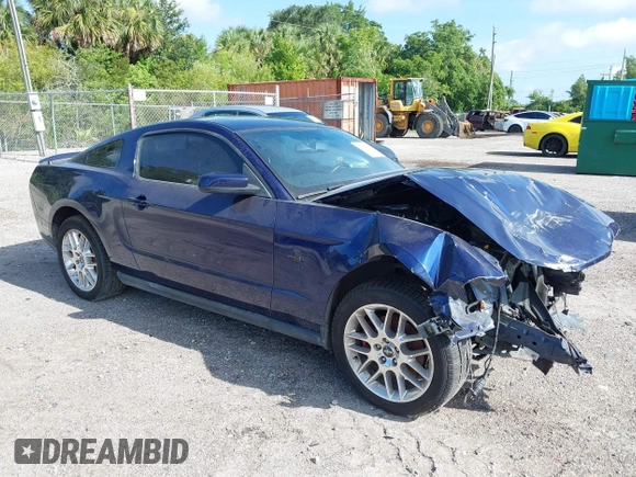 2012 Ford Mustang Premium with VIN 1ZVBP8AM8C5276970, listed as a IAAI auction lot 41195671 with 88,420 mi miles and . Bid and sale history available at DreamBid. Image 1.