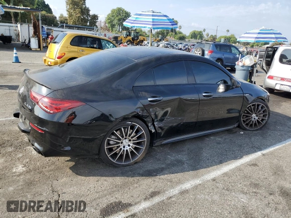 2022 Mercedes-Benz CLA 35 AMG with VIN W1K5J5BB8NN303431, listed as a Copart auction lot 72094494 with 39,917 mi miles and Salvage Title. Bid and sale history available at DreamBid. Image 3.