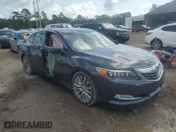 2014 Acura RLX Advance with VIN JH4KC1F93EC004320, listed as a Copart auction lot 61643825 with 80,123 mi miles and Salvage title. Bid and sale history available at DreamBid. Image 4.