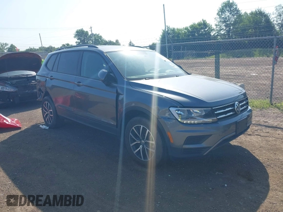 2021 Volkswagen Tiguan S with VIN 3VV0B7AX3MM038342, listed as a IAAI auction lot 42545665 with 66,809 mi miles and . Bid and sale history available at DreamBid. Image 1.