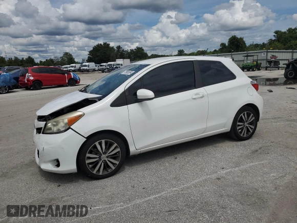 2014 Toyota Yaris L with VIN VNKJTUD37EA008192, listed as a Copart auction lot 70955594 with 129,486 mi miles and Salvage Title. Bid and sale history available at carsss.com. Image 1.