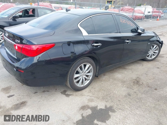 2016 Infiniti Q50 3.0t Premium with VIN JN1EV7AR7GM344539, listed as a IAAI auction lot 42040467 with 162,979 mi miles. Bid and sale history available at carsss.com. Image 4.
