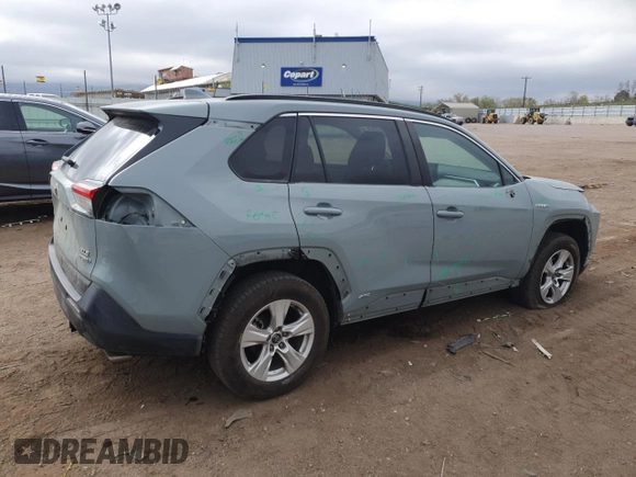 2020 Toyota RAV4 Hybrid XLE with VIN 2T3RWRFV2LW057300, listed as a Copart auction lot 54762655 with 96,624 mi miles and Salvage title. Bid and sale history available at DreamBid. Image 3.