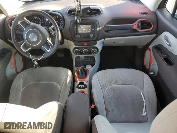 2017 Jeep Renegade Latitude z VIN ZACCJBBB6HPF05681, wystawiony jako Copart lot #56550575 z przebiegiem 142 647 mil mil oraz Szkoda całkowita • Salvage title. Historia ofert i sprzedaży dostępna na DreamBid. Obrazek 8.